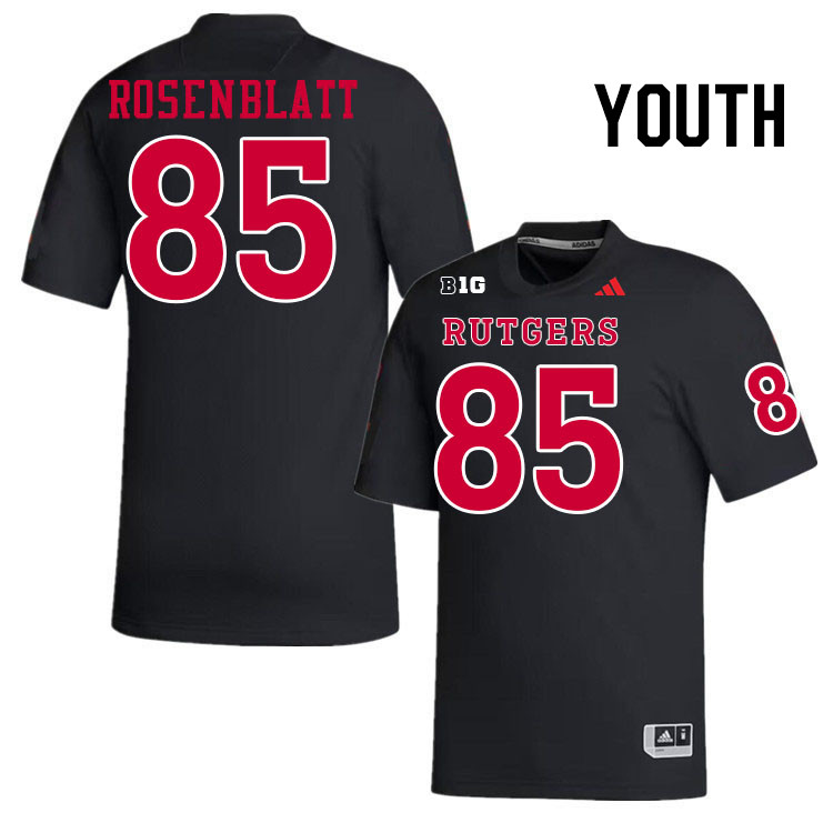 Youth #85 Ben Rosenblatt Rutgers Scarlet Knights 2024 College Football Jerseys Stitched-Black